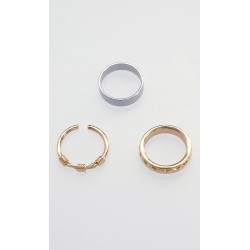 Set Anillos Plateado