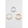 Set Anillos Plateado