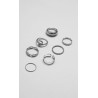 Set Anillos Plateados
