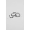Set Anillos Plateados