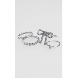 Set Anillos Plateado