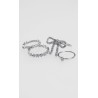 Set Anillos Plateado