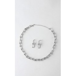 Set Collar Y Aretes Eslabones