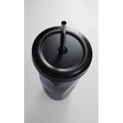 Vaso Con Popote Negro